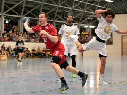 Germany Korntal Handball Rixes SG BBM Bietigheim vs Selestat Alsace Handball left Jonas Link BBM