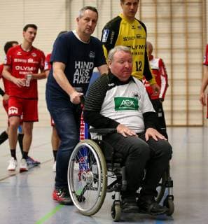 Germany Korntal Handball Rixes SG BBM Bietigheim vs Selestat Alsace Handball v l Thomas Schwarz Jörg Riexinger