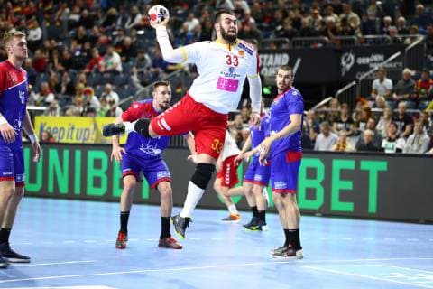 Zharko Peshevski Macedonia on litter Russia vs Macedonia IHF Men Handball World Championship 19 01 2019 Photographer Neis Eibner Russia vs Macedonia IHF Women Handball World Championship 19 01 2019 Cologne Copyright: xEIBNER AlexanderxNeisx EP_ANS
