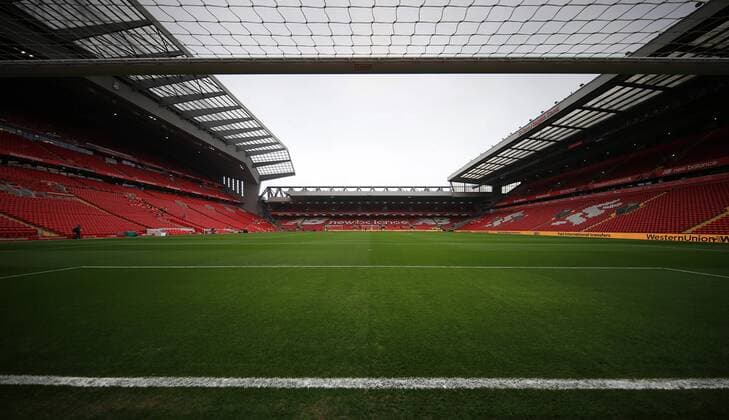 19th January 2019, Anfield, Liverpool, England; EPL Premier League football, Liverpool versus Crystal Palace; a view of the pitch and stadium from the Kop goalmouth prior to the match  ActionPlus12097104 DavidxBlunsden