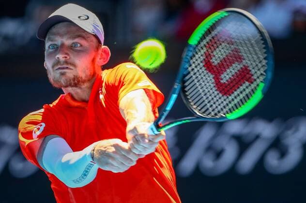Sport Themen der Woche KW03 Sport Bilder des Tages David Goffin ATP Tennis Herren 22) pictured during a tennis match between Russian Daniil Medvedev (ATP 16) and Belgian David Goffin (ATP 22), in the third round of the Men s Singles tournament at the Australian Open tennis Grand Slam, Saturday 19 January 2019 in Melbourne Park, Melbourne, Australia. This first grand slam of the season will be taking place from 14 to 27 January. PATRICKxHAMILTON  x05512263x