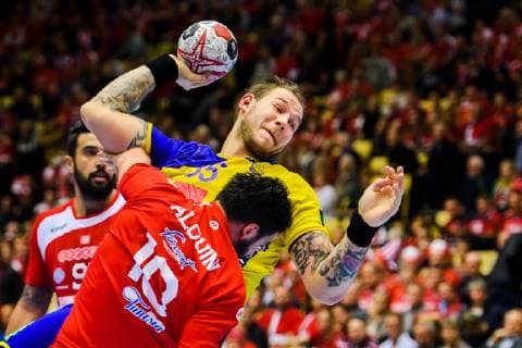 190119 Andreas Nilsson of Sweden during the IHF World Handball Championship match between Tunisia and Sweden on January 19 2019 in Herning Photo Petter Arvidson BILDBYR u0081N kod PA 92204,  Copyright: PETTERxARVIDSON BB190119PA070