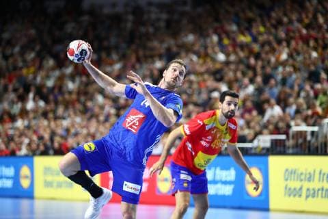 Kentin Mahe France with Ball France vs Spain IHF Men Handball World Championship 19 01 2019 Photographer Neis Eibner France vs Spain IHF Women Handball World Championship 19 01 2019 Cologne Copyright: xEIBNER AlexanderxNeisx EP_ANS