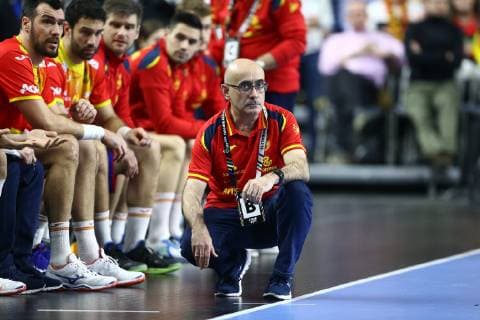 Jordi Romans Ribeira Coach Spain France vs Spain IHF Men Handball World Championship 19 01 2019 Photographer Neis Eibner France vs Spain IHF Men Handball World Championship 19 01 2019 Cologne Copyright: xEIBNER AlexanderxNeisx EP_ANS