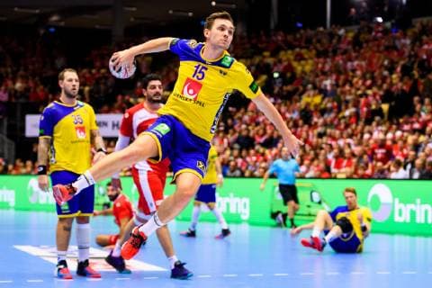 190119 Hampus Wanne of Sweden during the IHF World Handball Championship match between Tunisia and Sweden on January 19 2019 in Herning Photo Petter Arvidson BILDBYRAN code PA 92204,  Copyright: PETTERxARVIDSON BB190119PA091