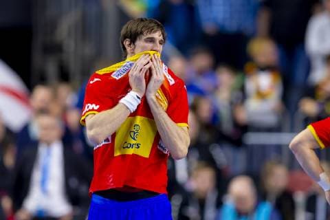 Viran Morros de Argila No 24 Spain is dejected depressed disappointed France vs. Spain Main Round Handball IHF Handball World Championship 19 01 19 Cologne North Rhine-Westphalia Germany Lanxess Arena Copyright: xAgentur54Gradx xFelixxKoenigx