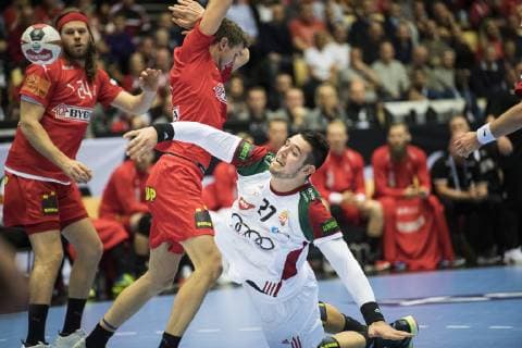 Bence Bánhidi Hungary 27 of Hungary during the men s IHF Handball World Championship Main Round Group 2 Denamrk vs Hungary match in Herning Denmark on saturday Jan 19 2019 Herning DK,  Copyright: ClausxFisker ClausxFiskerx cop104 spdk20190119-205332-L