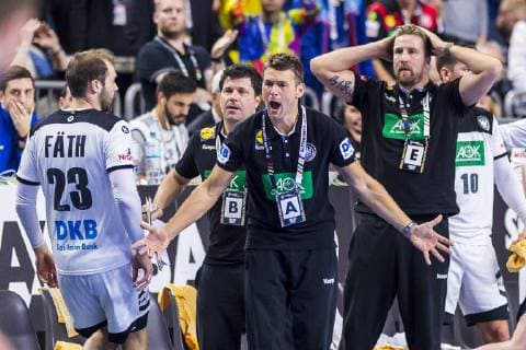Cologne Germany 19 January 2019 World Cup 2019 Men Main Round Germany vs Iceland Coach Christian Prokop Germany angry angry angry angry angry angry angry screams raging Cologne Lanxess Arena North Rhine-Westphalia Germany