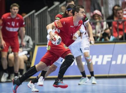 Rasmus Lauge Schmidt Denmark 11 of Denmark during the men s IHF Handball World Championship Main Round Group 2 Denamrk vs Hungary match in Herning Denmark on saturday Jan 19 2019 Herning DK,  Copyright: ClausxFisker ClausxFiskerx cop104 spdk20190119-211205-L