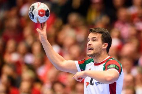 190119 Adam Juhasz of Hungary during the IHF World Handball Championship match between Denmark and Hungary on January 19 2019 in Herning Photo Petter Arvidson BILDBYRAN kod PA 92205,  Copyright: PETTERxARVIDSON BB190119PA134
