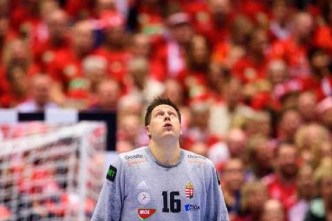 190119 Goalkeeper Roland Mikler of Hungary during the IHF World Handball Championship match between Denmark and Hungary on January 19 2019 in Herning Photo Petter Arvidson BILDBYRAN kod PA 92205,  Copyright: PETTERxARVIDSON BB190119PA136