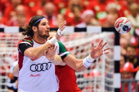190119 Laszlo Nagy of Hungary during the IHF World Handball Championship match between Denmark and Hungary on January 19 2019 in Herning Photo Petter Arvidson BILDBYR u0081N kod PA 92205,  Copyright: PETTERxARVIDSON BB190119PA151
