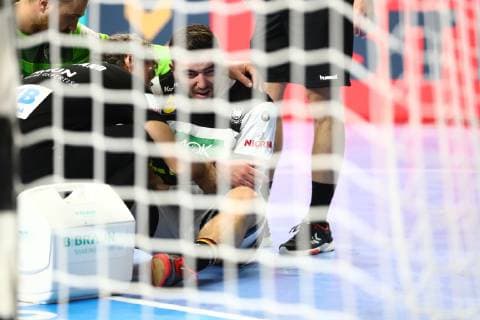 Jannik Kohlbacher Germany has injured himself IHF Men Handball World Championship 19 01 2019 Photographer Neis Eibner Germany vs Iceland IHF Men Handball World Championship 19 01 2019 Cologne Copyright: xEIBNER AlexanderxNeisx EP_ANS