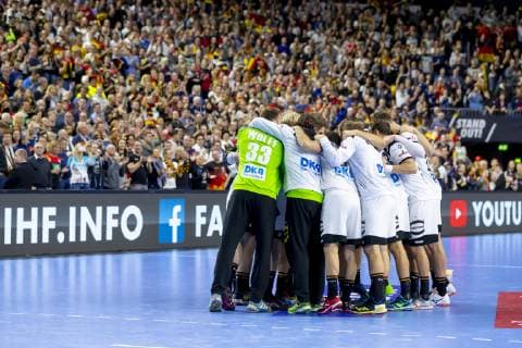 Germany Handball after victory Germany vs. Iceland Main Round Handball IHF Handball World Championship 19 01 19 Cologne North Rhine-Westphalia Germany Lanxess Arena Copyright: xAgentur54Gradx xFelixxKoenigx