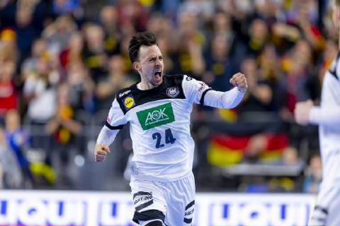 Patrick Groetzki No 24 Germany cheers Germany vs Iceland Main Round Handball IHF Handball World Championship 19 01 19 Cologne Nordrhein Westfalen Germany Lanxess Arena Copyright: xAgentur54Gradx xFelixxKoenigx
