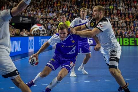 Cologne Germany 19 01 2019 IHF Handball WM 2019 Main round Germany Iceland Olafur Andres ICELAND Paul Drux GER in the total DeFodi520