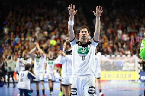 Uwe Gensheimer Germany celebrates Germany vs Iceland IHF Mens Handball World Championship 19 01 2019 Photographer Neis Eibner Germany vs Iceland IHF Mens Handball World Championship 19 01 2019 Cologne Copyright: xEIBNER AlexanderxNeisx EP_ANS