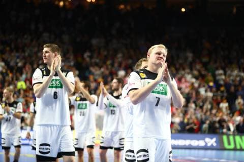 Patrick Wiencek Germany celebrates Germany vs Iceland IHF Men Handball World Championship 19 01 2019 Photographer Neis Eibner Germany vs Iceland IHF Men Handball World Championship 19 01 2019 Cologne Copyright: xEIBNER AlexanderxNeisx EP_ANS