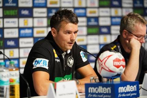 GER IHF WM 2019 Germany GER vs Iceland ISL 19 01 2019 Lanxess Arena Cologne GER IHF WM 2019 Germany GER vs Iceland ISL in picture picture shows press conference PK after the game Christian Prokop headcoach coach GER nordphotox xMeuter nph00351