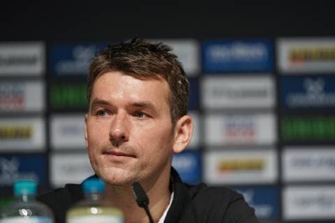 GER IHF WM 2019 Germany GER vs Iceland ISL 19 01 2019 Lanxess Arena Cologne GER IHF WM 2019 Germany GER vs Iceland ISL in picture picture shows press conference PK after the game Christian Prokop headcoach coach GER nordphotox xMeuter nph00351