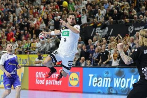 Uwe Gensheimer Germany 3 Arnor Gunnarsson Island 17 can only look after Freisteller Portrait Germany Iceland Handball WM 2019 Cologne Copyright: xRoskaritzx Eibner-Pressefotox EP_kess_rrz