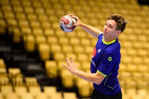 190120 Jerry Tollbring of Sweden during a training session during the IHF World Handball Championship on January 20 2019 in Herning Photo Petter Arvidson BILDBYRAN kod PA 92206,  Copyright: PETTERxARVIDSON BB190120PA016