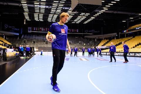 190120 Jesper Nielsen of Sweden during a training session during the IHF World Handball Championship on January 20 2019 in Herning Photo Petter Arvidson BILDBYR u0081N kod PA 92206,  Copyright: PETTERxARVIDSON BB190120PA040
