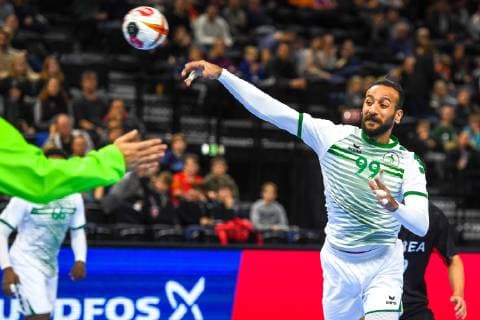 HANDBALL - IHF WC, KOR vs KSA COPENHAGEN,DENMARK,20.JAN.19 - HANDBALL - IHF Men s World Championships, international match Länderspiel Korea vs Saudi Arabia. Image shows Abbas Alsaffar (KSA). GEPAxpictures xOliverxLerch