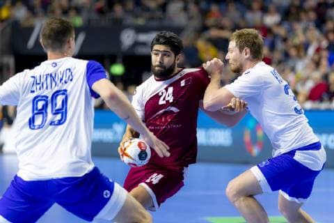 Wajdi Sinen No 24 Qatar Russia vs. Qatar Presidents Cup Final Handball IHF Handball World Championship 20 01 19 Cologne North Rhine-Westphalia Germany Lanxess Arena Copyright: xAgentur54Gradx xFelixxKoenigx
