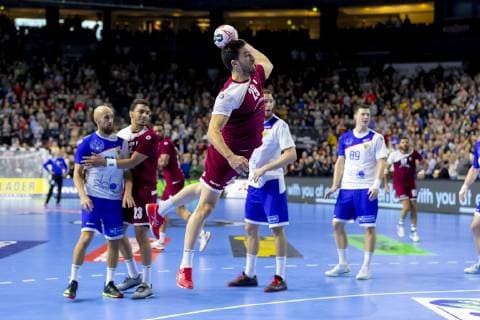 Nidhal Aissa No 29 Qatar Russia vs. Qatar Presidents Cup Final Handball IHF Handball World Championship 20 01 19 Cologne North Rhine-Westphalia Germany Lanxess Arena Copyright: xAgentur54Gradx xFelixxKoenigx