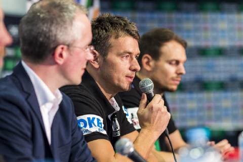 Cologne Germany 20 January 2019 World Cup 2019 Men Mediaday Germany Coach Christian Prokop Germany Cologne AOK North Rhine-Westphalia Germany