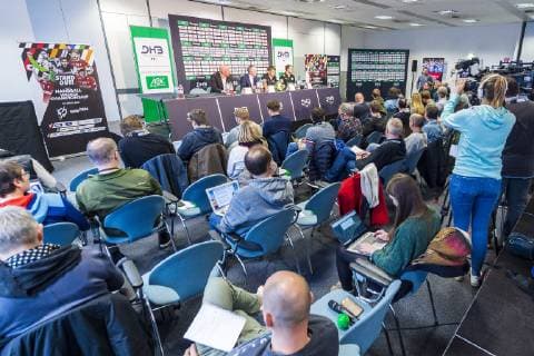 Cologne Germany 20 January 2019 World Cup 2019 Men Mediaday Germany Overview Press Conference Cologne AOK North Rhine-Westphalia Germany