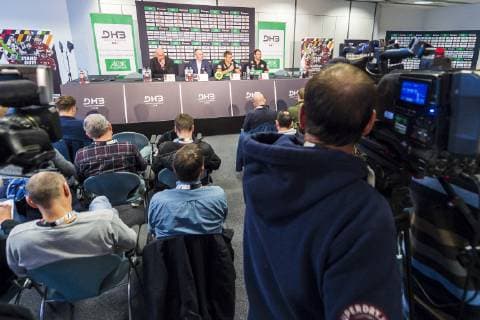 Cologne Germany 20 January 2019 World Cup 2019 Men Mediaday Germany Overview Press Conference Cologne AOK North Rhine-Westphalia Germany