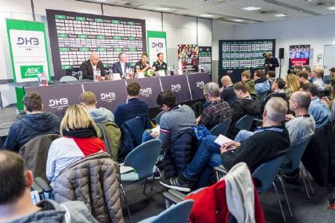 Cologne Germany 20 January 2019 World Cup 2019 Men Mediaday Germany Overview Press Conference Cologne AOK North Rhine-Westphalia Germany