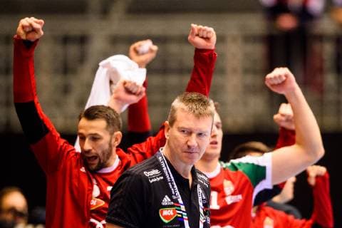 190120 Istvan Csoknyai head coach of Hungary during the IHF World Handball Championship match between Hungary and Tunisia on January 20 2019 in Herning Photo Petter Arvidson BILDBYRAN kod PA 92207,  Copyright: PETTERxARVIDSON BB190120PA057