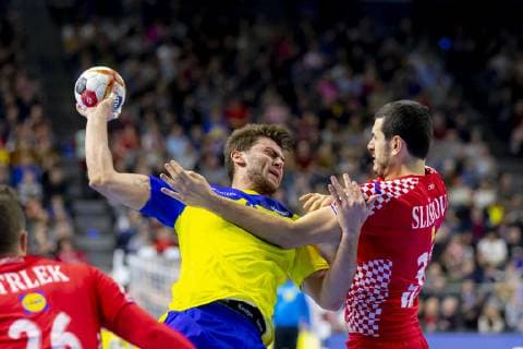 Haniel Langaro No 37 Brazil vs. Ivan Sliskovic No 32 Croatia Brazil vs Croatia Main Round Handball IHF Handball World Championship 20 01 19 Cologne North Rhine-Westphalia Germany Lanxess Arena Copyright: xAgentur54Gradx xFelixxKoenigx