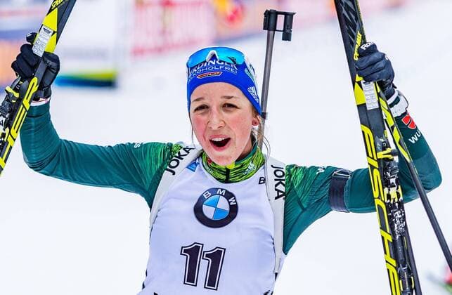 Sport Themen der Woche KW03 Sport Bilder des Tages 20.01.2019, Chiemgau Arena, Ruhpolding, GER, IBU Weltcup Biathlon, Massenstart, Damen, im Bild Franziska Preuss (GER) Franziska Preuss of Germany during wommen s mass start competition of BMW IBU Biathlon World Cup at the Chiemgau Arena in Ruhpolding, Germany on 2019 01 20. Ruhpolding *** 20 01 2019 Chiemgau Arena Ruhpolding GER IBU World Cup Biathlon Mass Start Women in picture Franziska Preuss GER Franziska Preuss of Germany during wommen s mass start competition of BMW IBU Biathlon World Cup at the Chiemgau Arena in Ruhpolding Germany on 2019 01 20 Ruhpolding  EX_ADE  