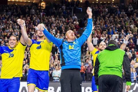 Cologne Germany 20 January 2019 World Cup 2019 Men Main Round Brazil vs. Croatia Goalkeeper Leonardo Tercariol Brazil Final Cheers Final Cheers Emotion Joy Cologne Lanxess Arena Nordrhein Westfalen Germany