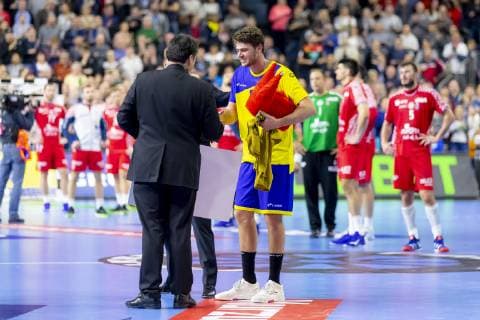 Haniel Langaro No 37 Brazil voted Player of the Match PotM Brazil vs. Croatia Main Round Handball IHF Handball World Championship 20 01 19 Cologne North Rhine-Westphalia Germany Lanxess Arena Copyright: xAgentur54Gradx xFelixxKoenigx