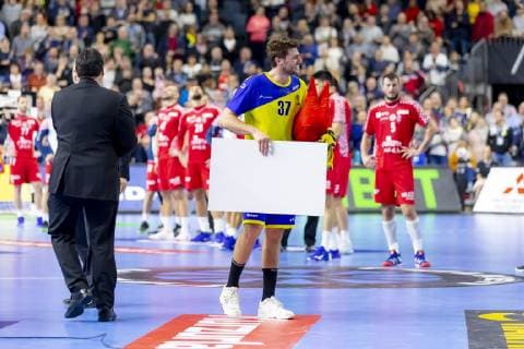 Haniel Langaro No 37 Brazil voted Player of the Match PotM Brazil vs. Croatia Main Round Handball IHF Handball World Championship 20 01 19 Cologne North Rhine-Westphalia Germany Lanxess Arena Copyright: xAgentur54Gradx xFelixxKoenigx