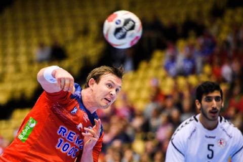 190120 Sander Sagosen of Norway during the IHF World Handball Championship match between Norway and Egypt on January 20 2019 in Herning Photo Petter Arvidson BILDBYR u0081N kod PA 92208,  Copyright: PETTERxARVIDSON BB190120PA078
