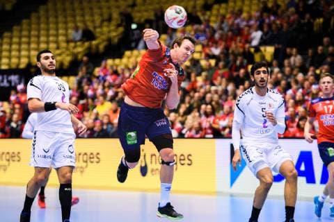 190120 Sander Sagosen of Norway during the IHF World Handball Championship match between Norway and Egypt on January 20 2019 in Herning Photo Petter Arvidson BILDBYR u0081N kod PA 92208,  Copyright: PETTERxARVIDSON BB190120PA090
