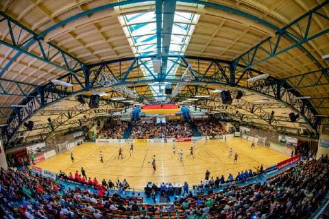 Anhalt Arena during the 20 Peugeot Cup in the encounter between SC DHFK Leipzig and TBV Lemgo Lippe in the Anhalt Arena on 20 January 2019 in Bauhausstadt Dessau Sachsen Anhalt Saxony Anhalt Deutschland Germany HB TU 20 Peugeot Cup 2019 Dessau Copyright: xEIBNER HartmutxBoesenerx EP_HBR