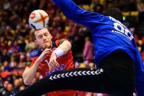 190120 Kristian Bj¿rnsen of Norway during the IHF World Handball Championship match between Norway and Egypt on January 20 2019 in Herning Photo Petter Arvidson BILDBYR u0081N kod PA 92208,  Copyright: PETTERxARVIDSON BB190120PA097