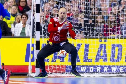 Vincent Gerard No 12 France parries a litter Iceland vs. France Main Round Handball IHF Handball World Championship 20 01 19 Cologne North Rhine-Westphalia Germany Lanxess Arena Copyright: xAgentur54Gradx xFelixxKoenigx