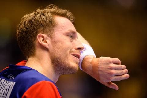 190120 Kristian Bjornsen of Norway during the IHF World Handball Championship match between Norway and Egypt on January 20 2019 in Herning Photo Petter Arvidson BILDBYRAN kod PA 92208,  Copyright: PETTERxARVIDSON BB190120PA101