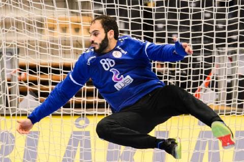190120 Goalkeeper Karim Hendawy of Egypt during the IHF World Handball Championship match between Norway and Egypt on January 20 2019 in Herning Photo Petter Arvidson BILDBYR u0081N kod PA 92208,  Copyright: PETTERxARVIDSON BB190120PA125