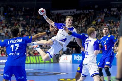 Elvar Oro Jonsson No 25 Iceland vs France Main Round Handball IHF Handball World Championship 20 01 19 Cologne North Rhine-Westphalia Germany Lanxess Arena Copyright: xAgentur54Gradx xFelixxKoenigx