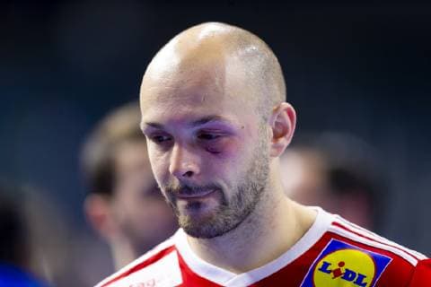 Vincent Gerard No. 12 France after the game with a black eye Iceland vs. France Main round Handball IHF Handball World Championship 20 01 19 Cologne North Rhine-Westphalia Germany Lanxess Arena Copyright: xAgentur54Gradx xFelixxKoenigx