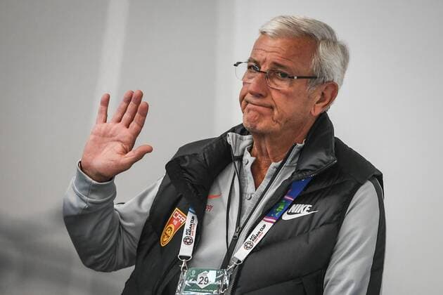 Head coach Marcello Lippi of Chinese national men s football team attends a press conference PK Pressekonferenz before the round of 16 match against Thailand national football team during the 2019 AFC Asian Cup in Al Ain, United Arab Emirates, 19 January 2019. Marcello Lippi s China had to recover from a goal down to beat Thailand 2-1 in a result which highlighted China s struggles to live up to its ambitions of becoming a football superpower. China to play Iran in Asian Cup quarterfinals  pbu907170_01